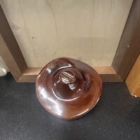 1970s Stoneware Lid for Wire-bail Crock