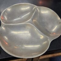 Nambé 589A 3-Part Serving Dish 1967