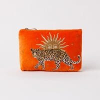 Elizabeth Scarlett Ltd. Rising Sun Leopard Makeup Bag