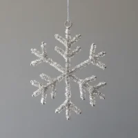 Beaded Glass Snowflake Ornament