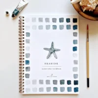 Watercolor Workbook w/ Paint Palette: Seaside