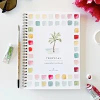 Watercolor Workbook w/ Paint Palette: Tropical