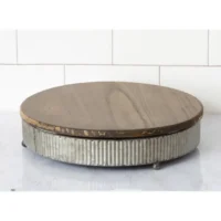 Iron & Wood Lazy Susan