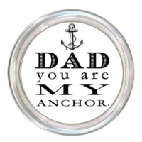 "Dad- You Are My Anchor" Glass Coaster