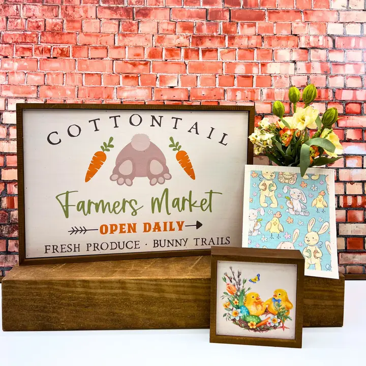Cottontail Farmers Market Easter Sign 12x18 - Image 2