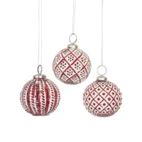 Red & White Oslo Ornament