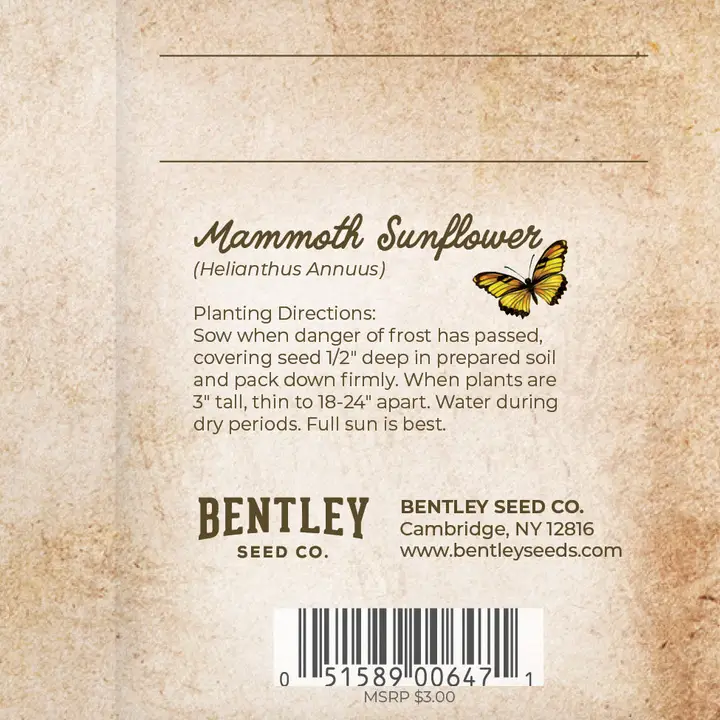 Happy Birthday - Sunflower - Mammoth Sunflower Seed Packets - Image 3