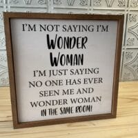Wonder Woman 10x10 sign