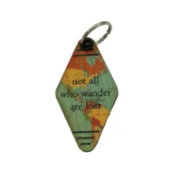 "Motel" Wood Keychain- Tolkien Quote