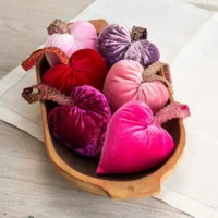 Handmade Velvet Hearts