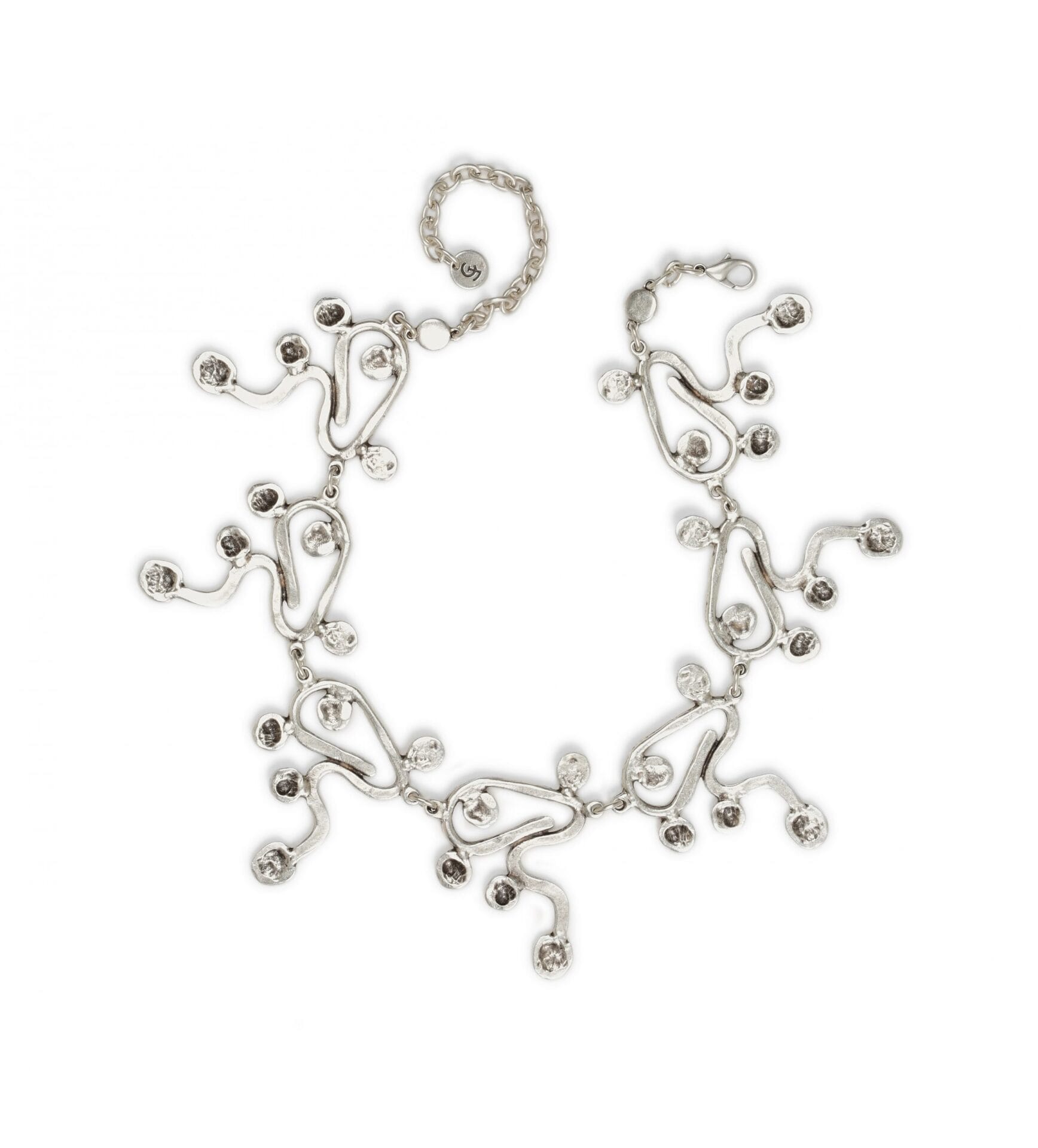 Hand-forged Pewter Swirl Necklace by Chanour - Image 2