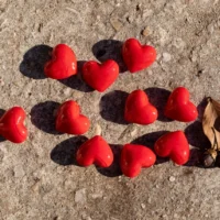 Red Glass Pocket Heart