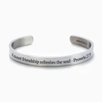 A Sweet Friendship- Silver Cuff Bracelet