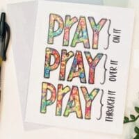 "Pray On It Over It" Greeting Card