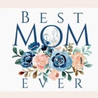 "Best Mom Ever" Clear Vinyl Sticker 3x3in.