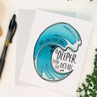 "His Love For You Is Deeper" Greeting Card