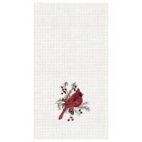 C&F Winter Cardinal Waffle Towel