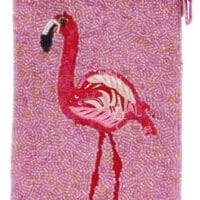 Hand-beaded Club Bag- Flamingle
