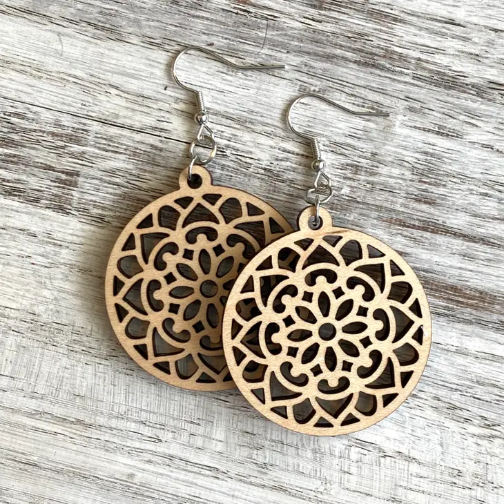 Mandala Drop Earrings - Image 2