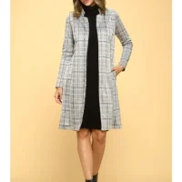 Plaid Knit Duster