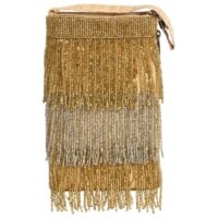 Hand-beaded Roaring 20s Club Bag- Gold