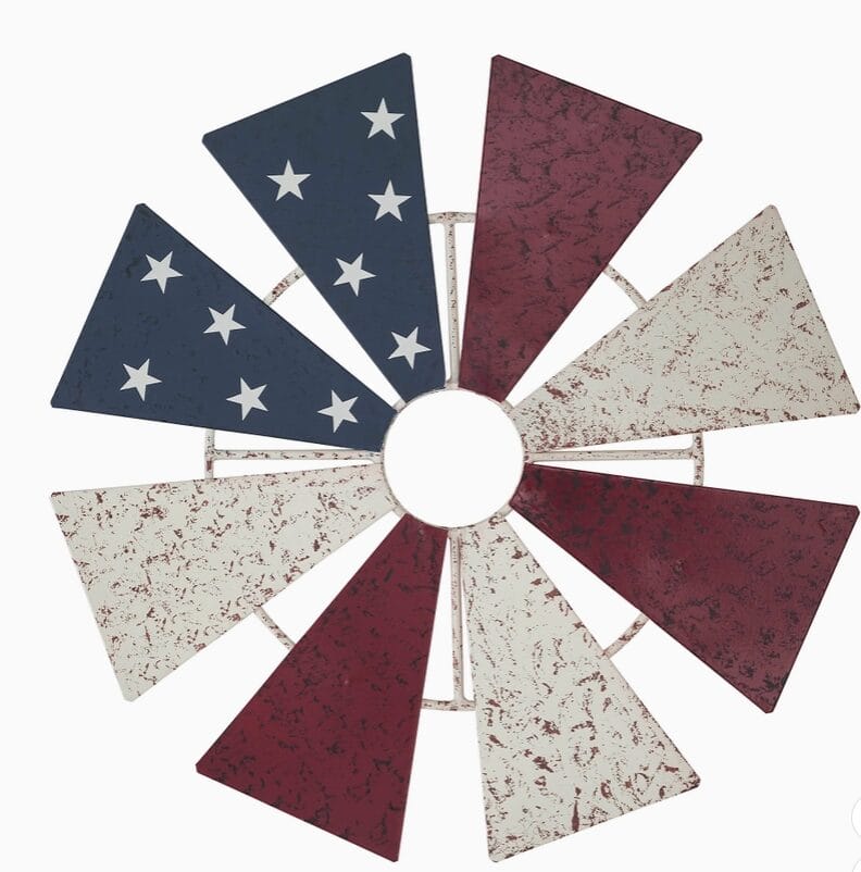 Americana 12.5" Windmill Wall Art