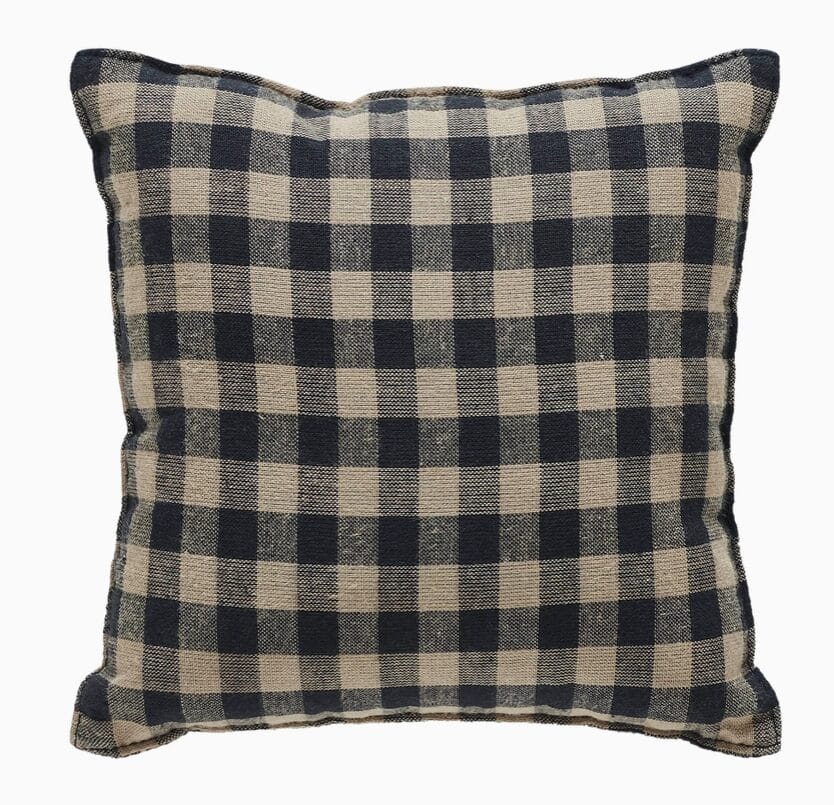 Black Check Star Pillow 6"x6" - Image 3