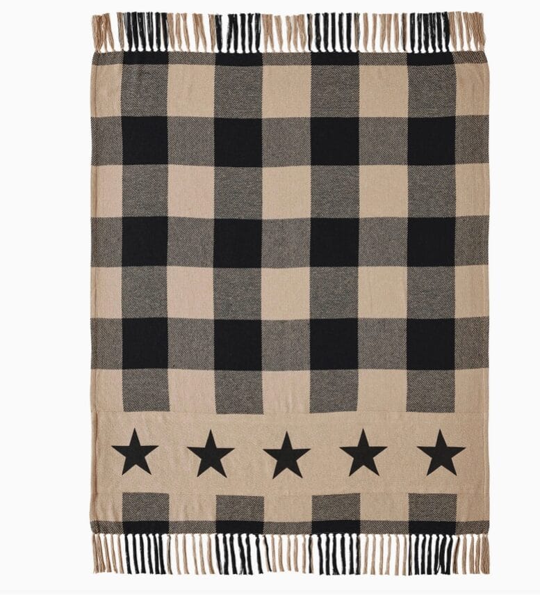 Black Chck tar Woven Throw 50x60