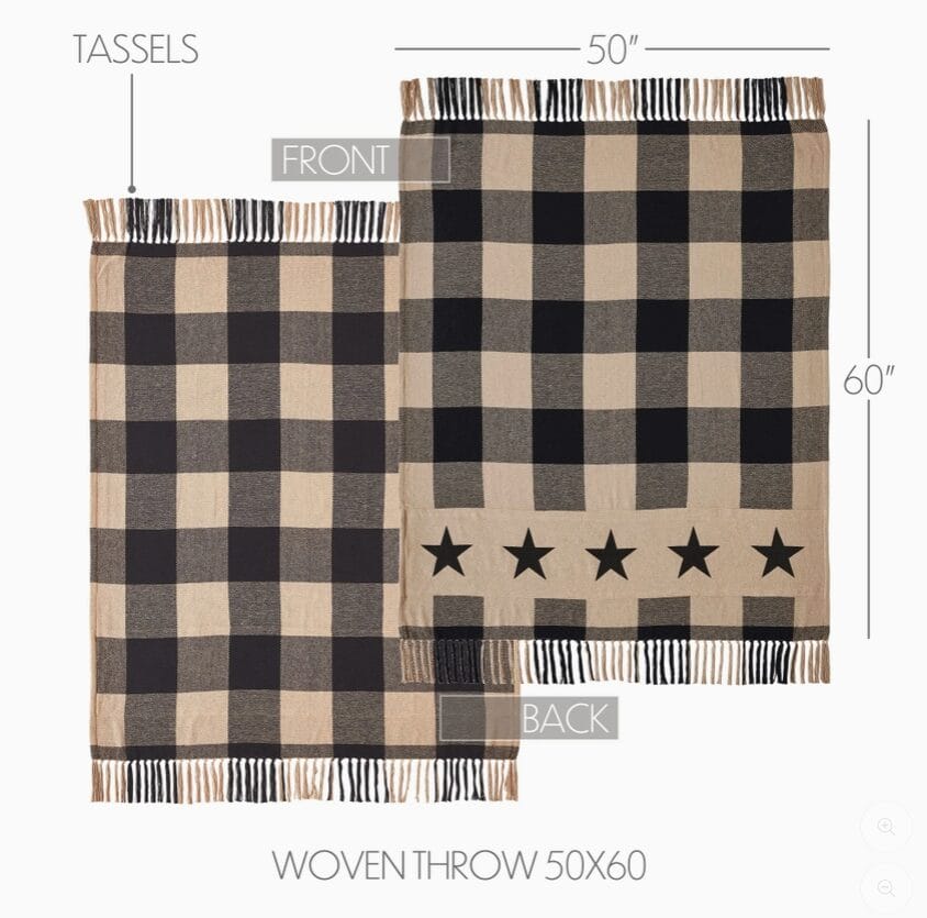 Black Chck tar Woven Throw 50x60 - Image 3