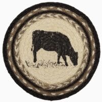 Sawyer Mill Jute Cow Trivet 8"