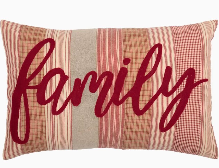 Sawyer Mill Red Family Pillow 14"x 22"