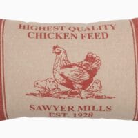 Sawyer Mill Red Hen & Chicks Pillow 14"x 22"