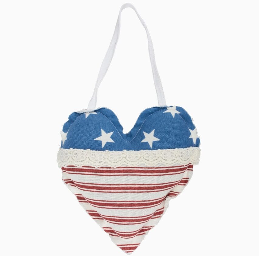 Americana Stuffed Heart Hanger