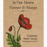 In Our Hearts Remembrance Memorial - Flanders Poppy