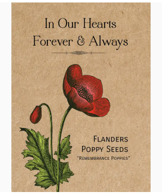 In Our Hearts Remembrance Memorial - Flanders Poppy