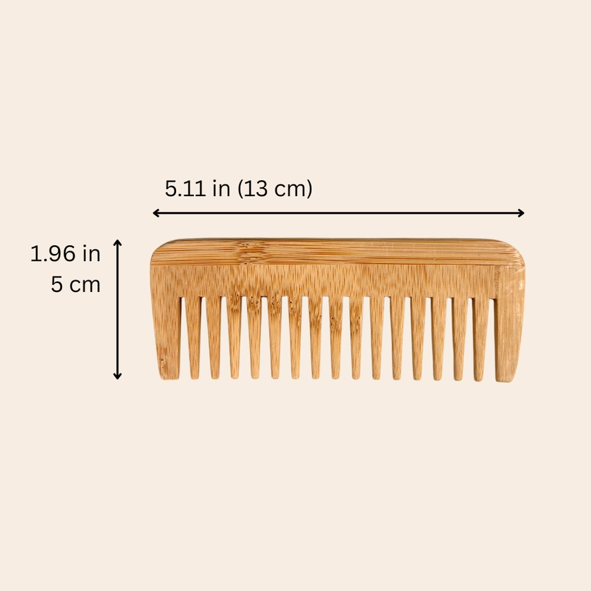 Bamboo Compact Wide Tooth Comb - Image 3