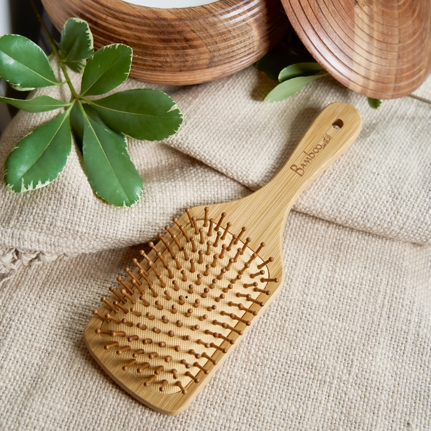 Bamboo Paddle Hairbrush - Image 5