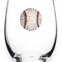 The Queen's Jewels Stemless Jeweled Wine Glass - Baseball