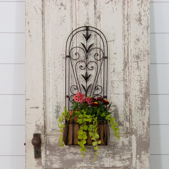 Metal Scroll Hanging Planter - Image 2