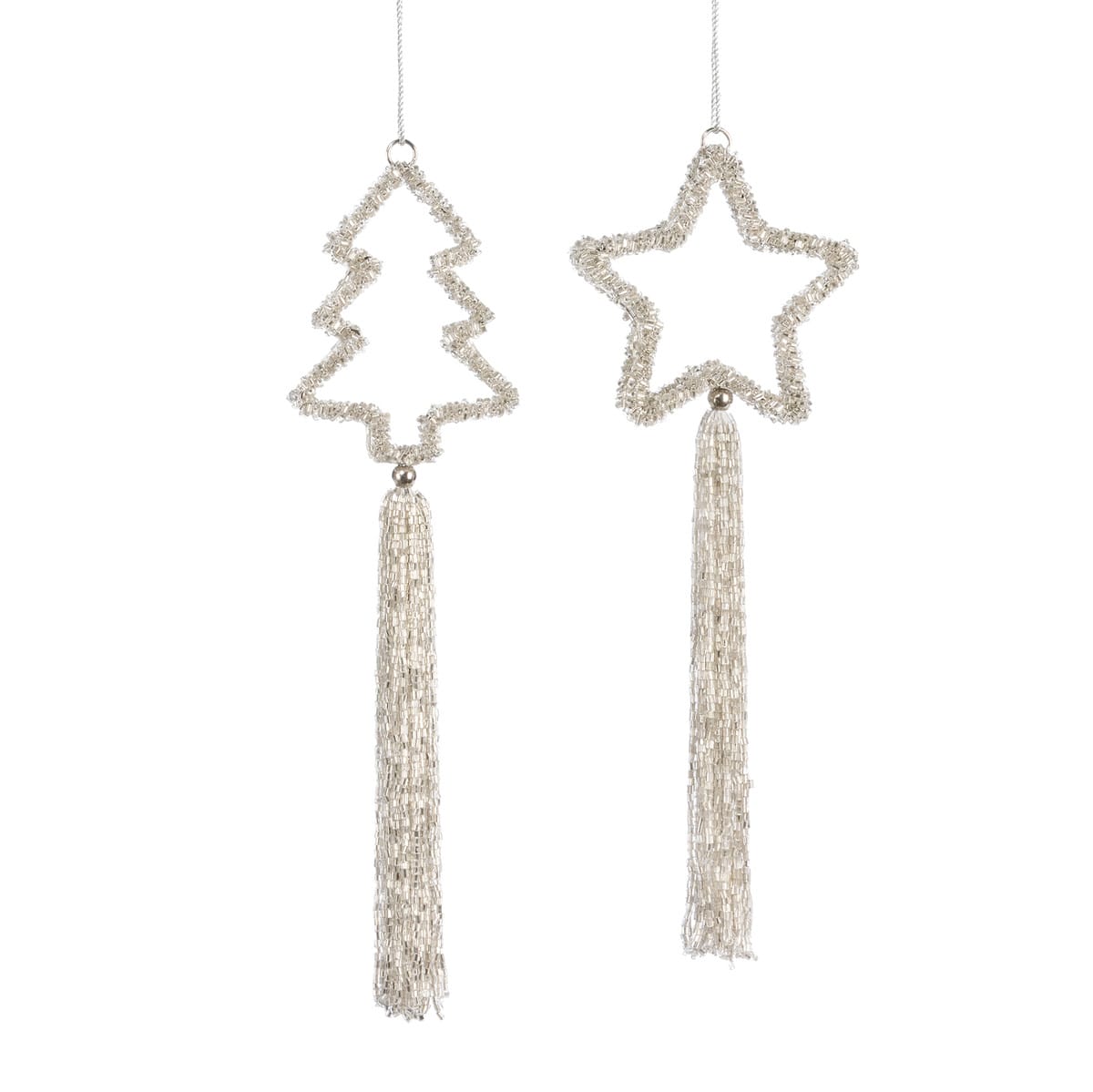 Glass Beaded Tassel Ornament