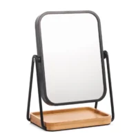 Black & Bamboo Vanity Mirror