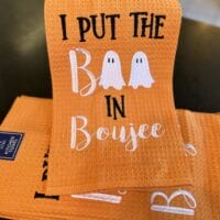 Boo in Bougee Waffle Towel