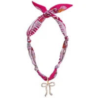 Pave Bow Scarf Necklace