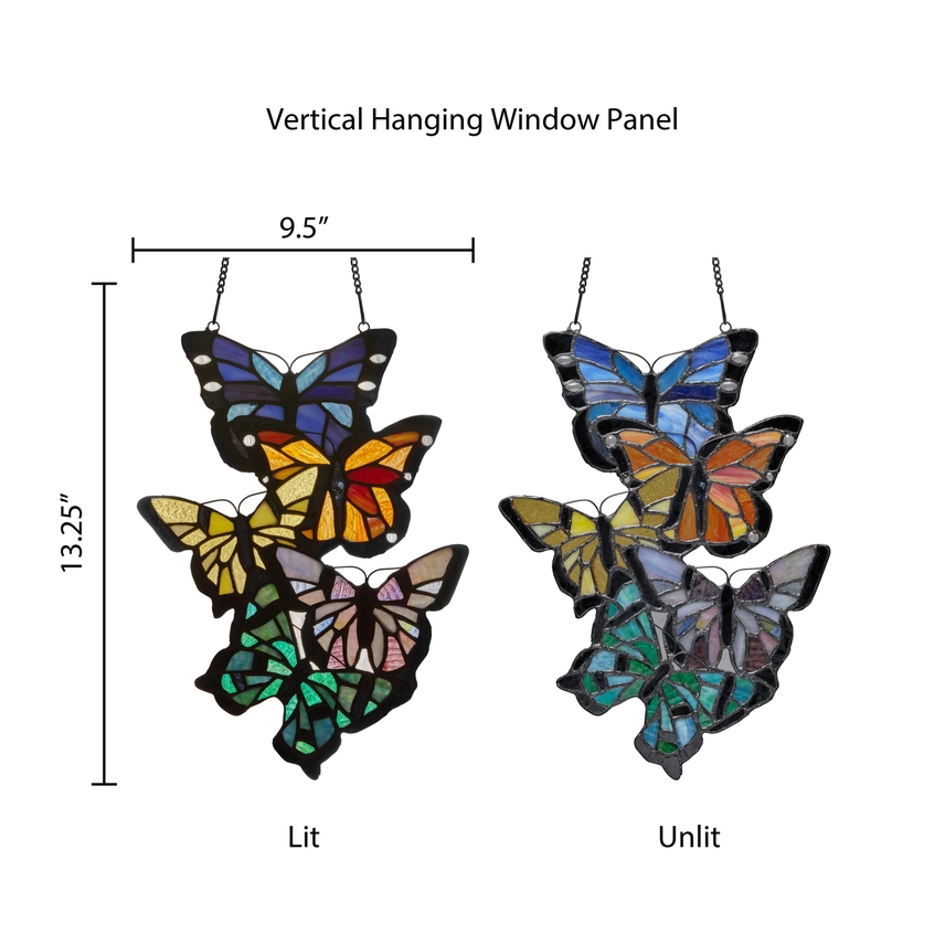 Butterfly Cluster Stained Glass Panel - Image 3