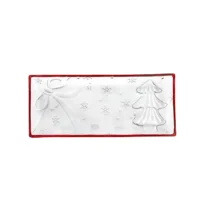 Holiday Tree & Bow Party Tray