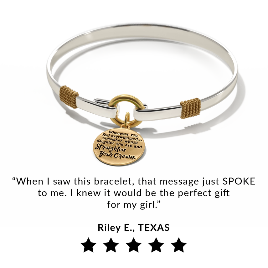 Straighten Your Crown- Two Tone Charm Bracelet - Image 5
