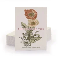 Thinking of You Classic Vintage Art- Corn Poppy Seed Packets