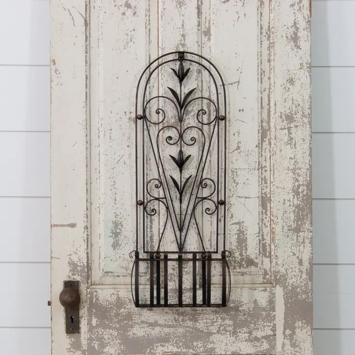 Metal Scroll Hanging Planter