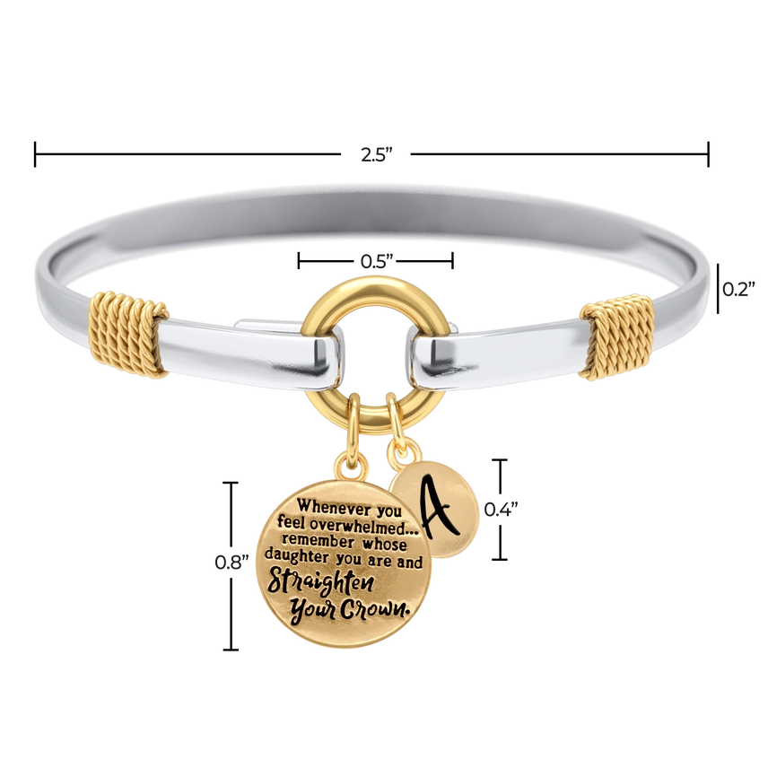 Straighten Your Crown- Two Tone Charm Bracelet - Image 4