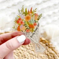 Daily News Bouquet Vinyl Sticker